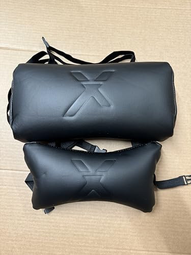 Genuine Replacement Premium Head & Back Cushions Only for X Rocker PC Gaming Chairs, PU Leather Foam Comfort, Ergonomic Design for Back & Lumbar Support, Breathable Fabric for All-Day Comfort - Black