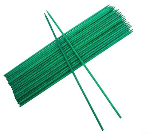 Lot de 50 tuteurs de plantes en bois vert de 40 cm