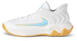 Nike Giannis Immortality 4 Basketball Shoe FQ3680, White Coconut Milk Aquarius Blue, 8.5 UK
