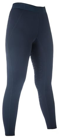 HKM Kinder Tabea Silikon-Vollbesatz Reitleggings, Dunkelblau, 158/164