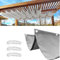 Retráctil Toldo Vela de Sombra,Ondulada Toldos Exterior Protección Rayos UV Resistente al Desgarro para Terraza Balcon Exteriores Jardín con Ojales y Cuerdas (Gris Claro,1.8×3m(BxL))