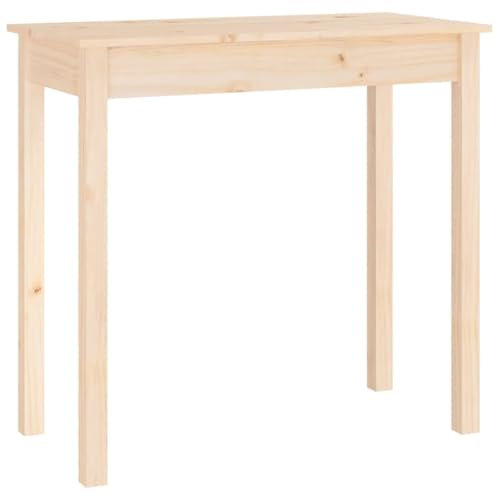 Eleganz Massivholz Konsolentisch 80x40x75 cm aus Kiefer - Natürlich & Langlebig für Wohnzimmer, Flur oder Esszimmer - Unbehandeltes Kiefernholz für Rustikales Ambiente