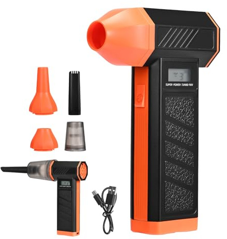 Soplador de Aire portátil y aspiradora 2 en 1, soplador de Aire inalámbrico de 150 000 RPM, Recargable de 5000 mAh, eliminador de Polvo para Limpieza de PC, Teclado, Coche, sofá, hogar.