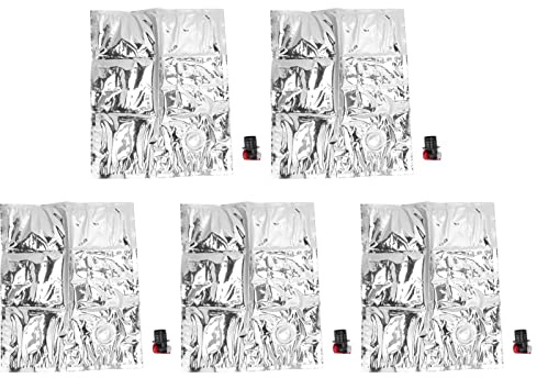 pour 5pcs, pour Les Sacs de cruche à Eau d'urgence, Pliables avec Un Robinet, Isolation des Boissons, Stockage d'eau Potable, adapté aux Situations d'urgence (5L)