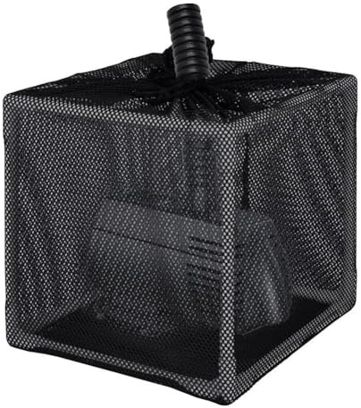 NEIQIUWING Boîte de filtration de bassin avec technologie anti-colmatage, sac filtrant avec support pour pompe de bassin de 25 cm, plastique/tissu