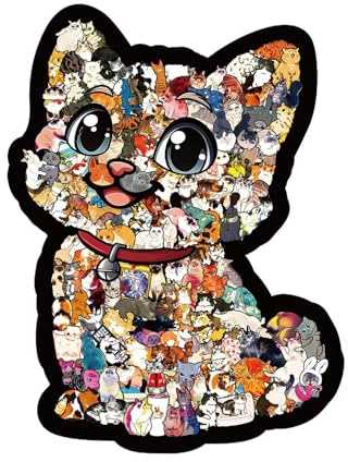 Puzzle di Gatto - 135 Pezzi Giocattolo Educativo - Puzzle In Legno Di Gatto - Per Pasqua Inverno Attività Per La Scuola e La Famiglia