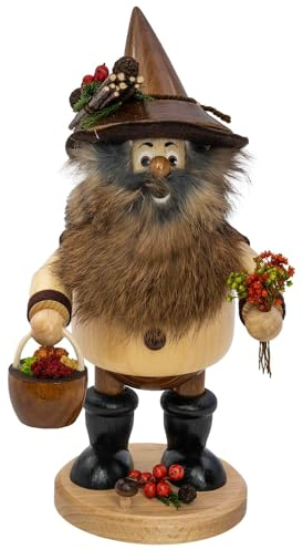 Räuchermännchen Waldwichtel Kräutersammler, natur - 25cm