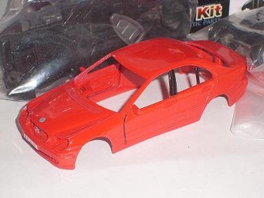 Welly Mercedes Benz C Klasse W203 Rot Limousine Bausatz Kit 1/43 Modellauto Modell Auto