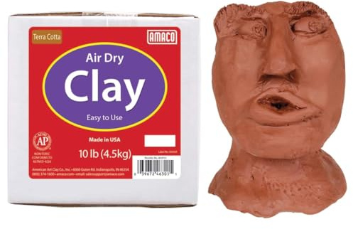 AMACO Terra Cotta Air Dry Modeling Clay 10 lb. Package