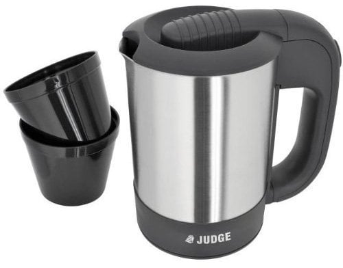 Judge Compact Electric Travel Kettle with Thermal Cups in Gift Box 0.5l Dual Voltage 1000W - 2 Year Guarantee