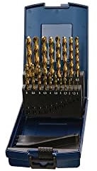 Promat Spiralbohrer-Set HSS-TiN DIN 338 Typ N, Ø 1–13 x 0,5 mm, 25-teilig