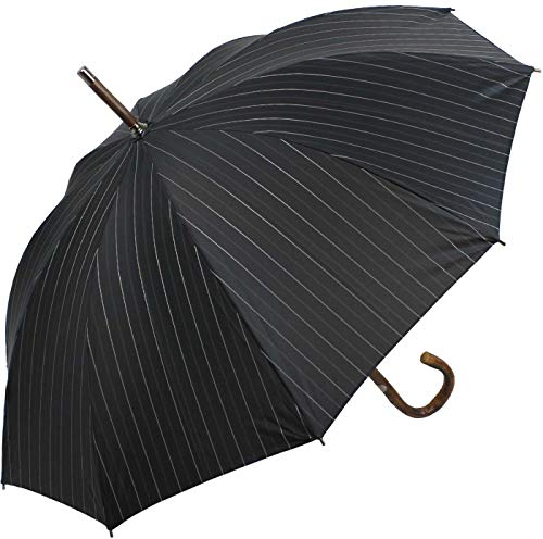 Regenschirm Doppler Kastanie Orion - schwarz mit Nadelstreifen