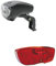CicloSportMarket Kit Fanale a LED Luce Anteriore Attacco PORTACESTO + Fanale a LED Posteriore Attacco PORTAPACCO Bicicletta Olanda - R - Graziella - Vintage - City Bike - Uomo/Donna