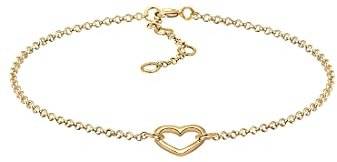 Elli Armband Damen Herz in 925 Sterling Silber vergoldet