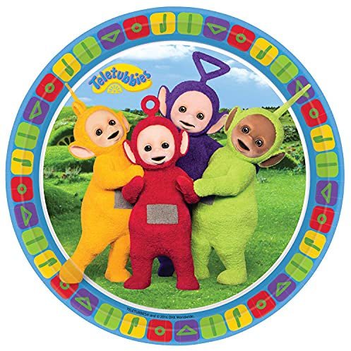 Amscan 9901189 - Teletubbies Birthday Party Paper Plates - 8 Pack