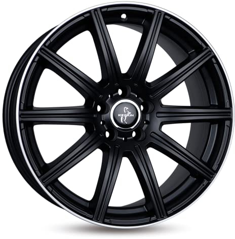 KESKIN KT16 MATT BLACK LIP POLISH 8x18 ET30 5.00x112.00 Hub Hole 66.60 mm - Alu felgen