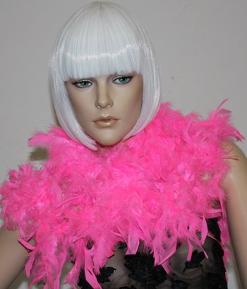 PARTY DISCOUNT ® Federboa echte Federn 180 cm lang pink