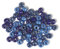 Rayher Assortiment de Perles en verre opaque, bleu ciel-turquoise-bleu, 1 pot, 55g, 5,4mm ø, gros trou 1,3mm ø, arts créatifs, décorations, macramé, bijoux-1441300