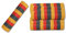 Luftschlangen schwarz rot orange 6er-Set - 6 Rollen mit je 20 Röllchen à 7 mm Breite, 4 m Länge - Made in Austria, schwer entflammbar