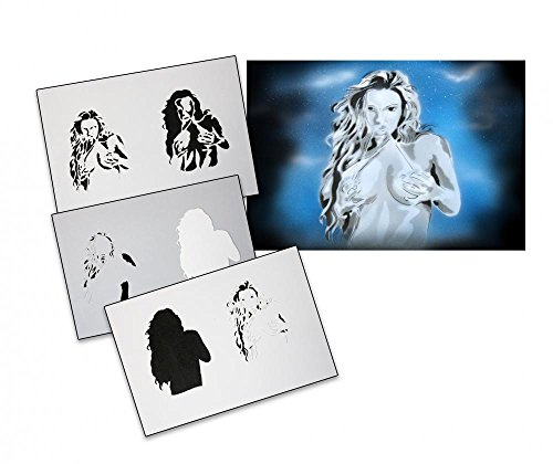 UMR-Design AS-089 Frau Airbrushschablone Step by Step Grösse M