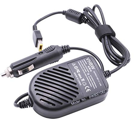 vhbw KFZ-Ladekabel Ersatz für Lenovo 45N0289 | 45N0290, 45N0295, 45N0293, 45N0294 für Notebook - 12V Ladegerät Schwarz 4,5 A