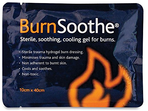 Reliance Medical Burnsoothe Cooling Gel Immediate Dressing for Burns in First Aid Sterile Burns Soothing, Non-Adherent, Non-Toxic, Minimize Trauma and Skin Damage, 10 Cm x 40 Cm, (Pack of 5)