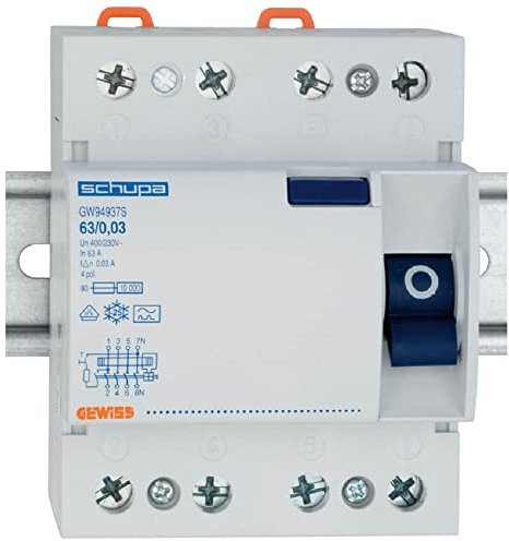 Gewiss Power – Differential IDP 4-polig 63 A instant. A/0,3 4 Module