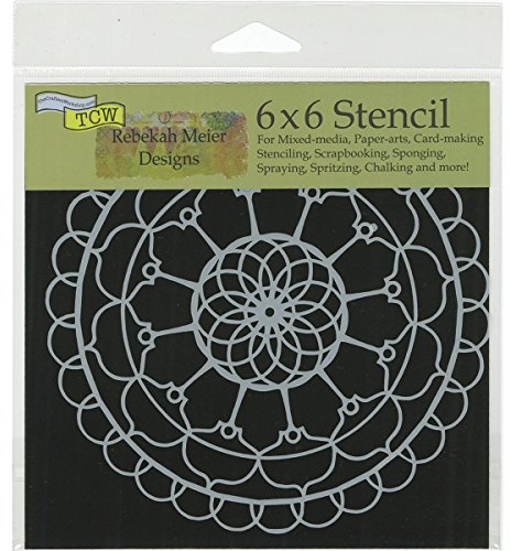 The Crafters Workshop Fantasy Sphere Stencil, Transparent, 6 x 6-Inch (18 x 16 x 0.1 cm)