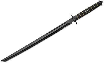 United Cutlery Blackout Combat Tanto Sword Schwert Schwarz - Grün, Klingenlänge: 50,1 cm, 05UC001