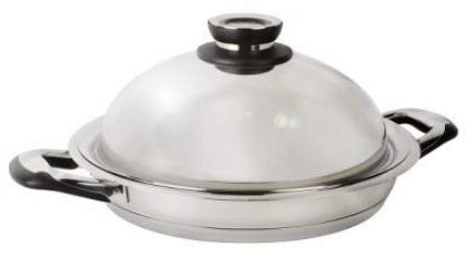 Steaker 24 cm Ecovitam avec couvercle et thermomètre intégré en inox 18/10 - Tous feux dont induction