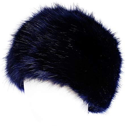 Soul Young Damen Fellmütze Pelzmütze Wintermütze Faux Fuchs Warm Weich Pelz mütze(Blau)