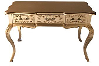 Kunibert Barock Louis Seize Renaissance Rokoko Sekretär Farbe:Gold Schreibtisch Schminktisch Länge122xHöhe79xBreite51cm Nr.4