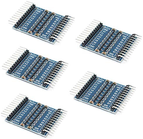 Hailege 5pcs 5V/3.3V 8 Channel Level Converter IO Bidirectional Mutual Convert for