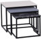 HOMCOM 3er Set Couchtisch Stapeltisch Beistelltisch Kaffeetisch Metallfuß MDF 3 Farben 55 x 40 x 45 cm/48 x 37 x 40 cm/41 x 34 x 35 cm