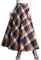 Bossy Damen Vintage High Waist Wool Blend A-Line Long Maxi Rock mit Tasche - Beige - Mittel