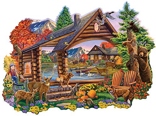 Bits and Pieces - Autumn Retreat 750 Shaped Piece Jigsaw Puzzles for Adults - Jigsaws by Artist Cory Carlson