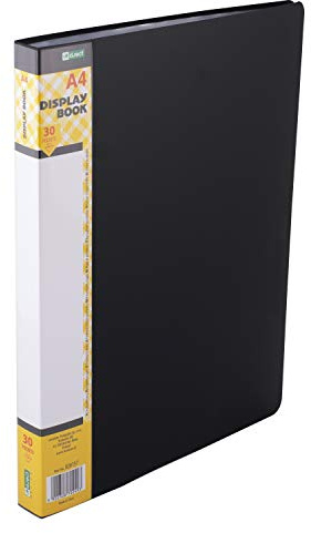 D.RECT Juego de 30 Carpetas de Polipropileno | 30 Carpetas de alta Transparencia | Etiqueta de Contenido de la Columna Vertebral | A4 | Color : Negro