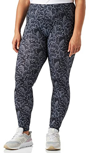 Urban Classics Ladies AOP Leggings, Hibiscus Black, XXL