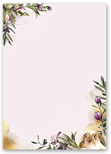 50 Blatt Briefpapier Frühling BLUMENNEST - DIN A4 Format