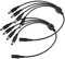 ANLINK Lot de 2 câbles répartiteurs d'alimentation CC 1 femelle vers 4 mâles 5,5 mm x 2,1 mm, sortie d'alimentation CC 1 à 4 voies, câble adaptateur Y pour caméras de vidéosurveillance