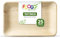 FOOGO Green 25 Bandejas Desechables de Hoja de Palma, Medianas y Profundas 28x17 cm, Pizza, Entrantes, Canapés, Charcutería, Resistentes Como las Bandejas de Madera para Comida Caliente y Aperitivos