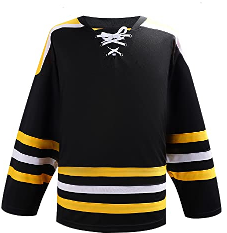EALER H900 Series Ice Hockey League Team Color Blank Practice Jersey, E105#schwarz, L