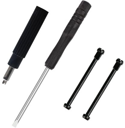 Kompatibel mit Amazfit T-Rex 2/T-Rex 2 Pro Schraubstangen-Zubehör, 2 Stück Edelstahl-Ersatzschrauben mit 2 Schraubendreher-Entfernungswerkzeug für Amazfit T Rex 2 Zubehör (schwarz)