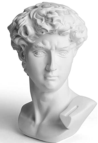YiYFiT Resina Busto Estatua Figurita,6 15cm mitología Griega Busto Escultura figurita para el hogar Ornamento Oficina Estantería Decoración Sketch Práctica DIY Arte Regalo-David