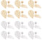 UNICRAFTALE 24 Stück 2 Farben Böhmischer Stil 304 Edelstahl Ohrstecker Zubehör Stift 0.7 mm Tropfen Ohrstecker Mit Schlaufe Für Schmuckherstellung Loch 1 mm Goldene Edelstahlfarbe