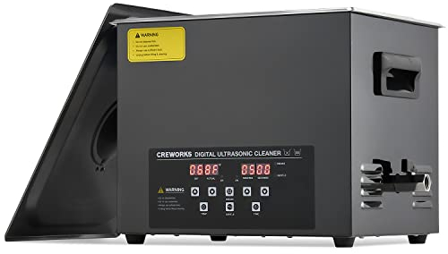 CREWORKS Black Titanium Stainless Steel Ultrasonic Cleaner 10L