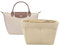 Lckaey Y012 Taschen-Organizer für Le-Pliage-Tasche, Beige, Doppel-Mini