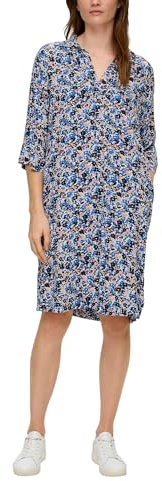 s.Oliver Damen 2142577 Kleid, 59A4 blau|Mehrfarbig, 40