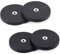 Neodym Magnete Gummiert - 4 Stück Ø 66mm Magnete mit M6 Gewinde, Starke Magnet, Gummierte Magneten InnenGewinde, 20 kg Haftkraft, Vertikale Verklebung für Fahrzeuge,PTZ,Lampen,Instrumente und Geräte
