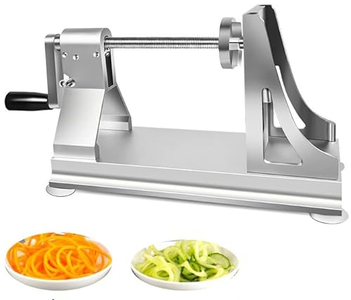 ZAIED Spiraliseur De LéGumes,Coupe LéGumes Manuel en Acier Inoxydable,Outil De Cuisine,Machine DéCoupe Fruits pour Courgettes FraîChes,Machine à Spaghetti Courgettes